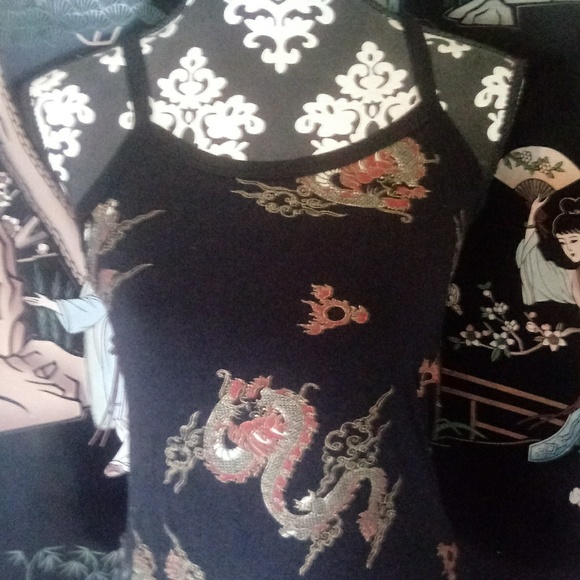 Size Large, Black tank. Nylon and Spandex blend. - Picture 2 of 5